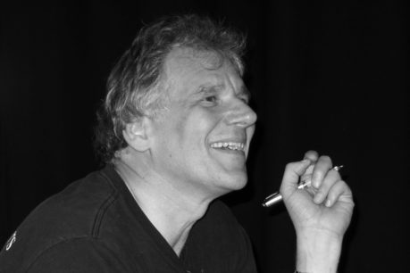 black and white image of Peter Watts