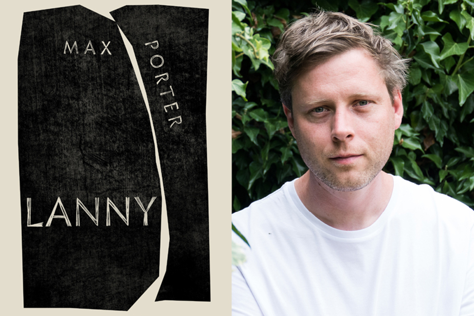 The Book cover of experimental fiction book Lanny and a photo of author Max Porter